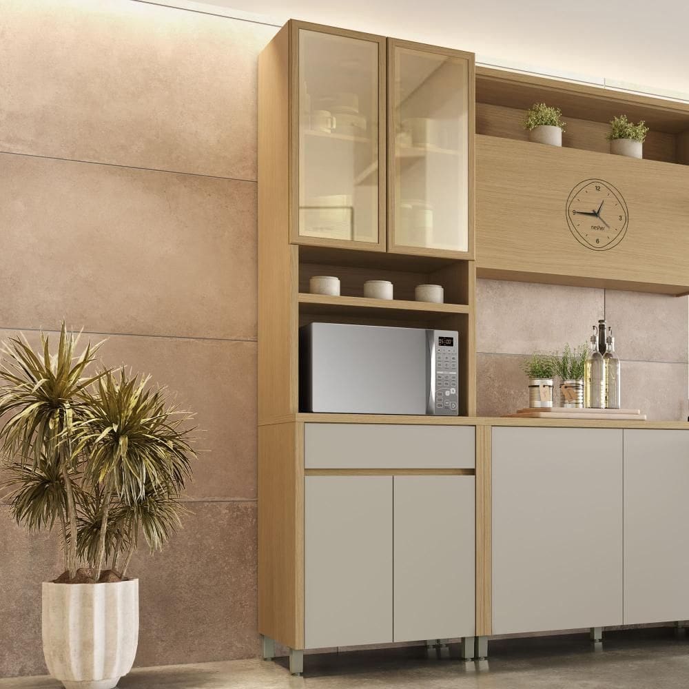 Paneleiro 4 Portas 1 Gaveta Condessa  100% MDF Nesher Móveis Nesher