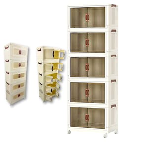 Armario Organizador Dobravel 5 Andares Empilhavel Decoraçao Organizaçao Roupa Objetos