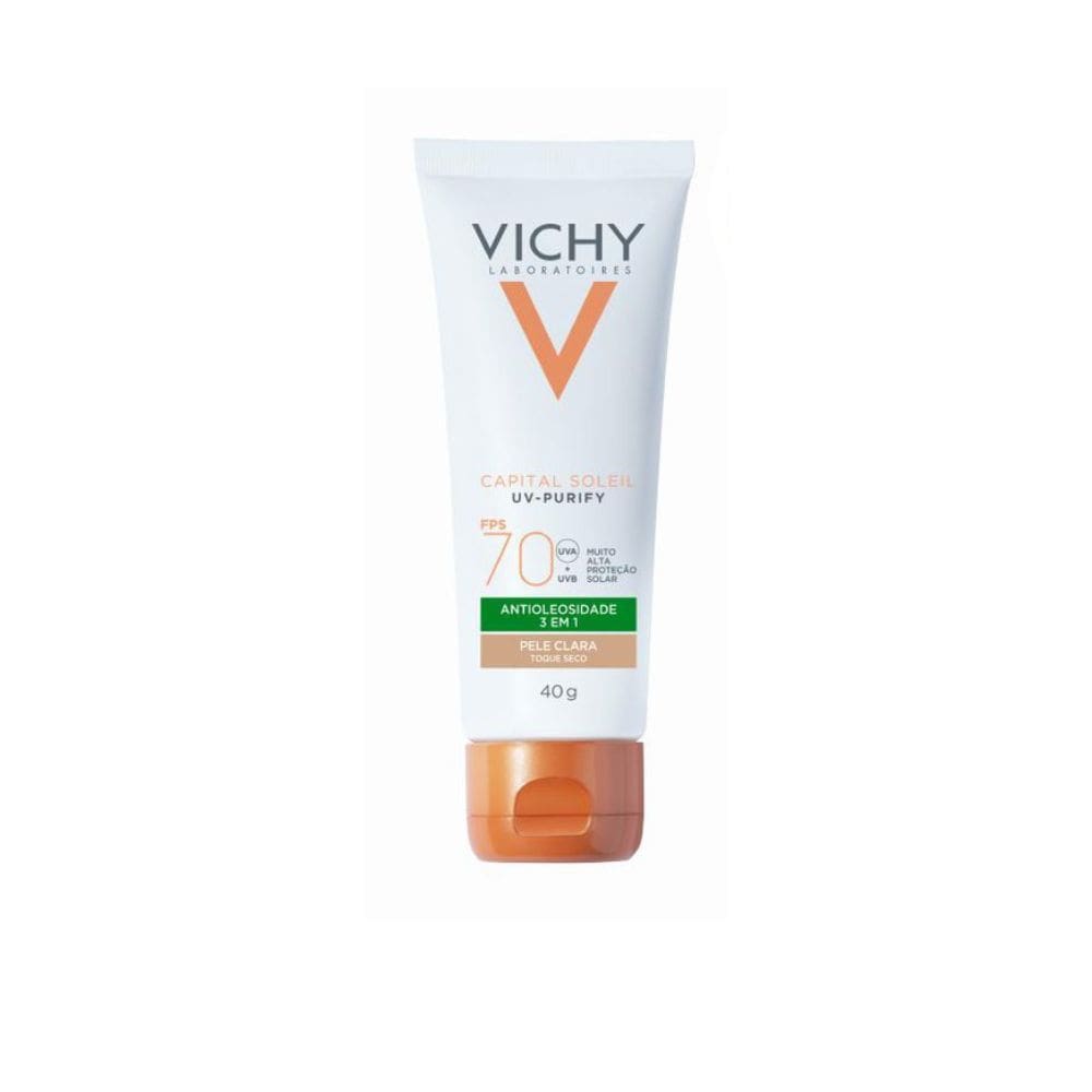 Protetor Solar Vichy Capital Soleil UV Purify FPS 70 Pele Clara 40g