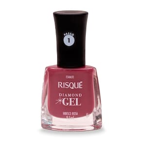 Esmalte Risqué Diamond Gel Cor Hibisco Rosa 9,5ml