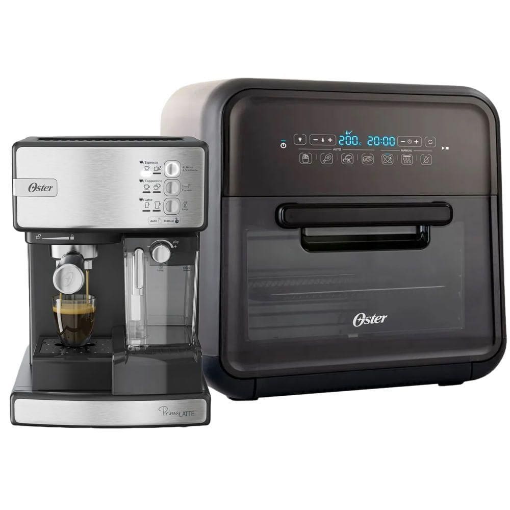Kit Fritadeira Super Fryer E Cafeteira Nova Primalatte Oster 220V