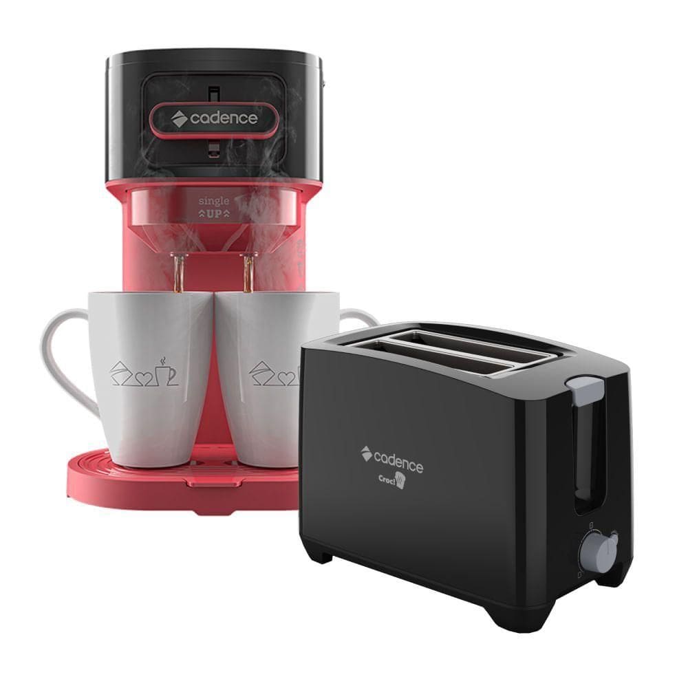 Kit Croc CadenceCafeteira Single Up E Torradeira Croc 220V