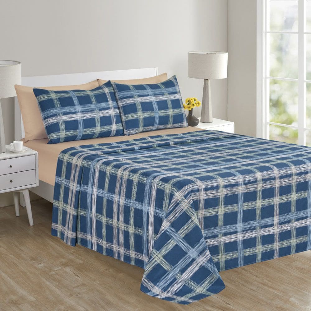 Jogo de Cama Queen Cazza Ivory Geo em Microfibra Estampado - Item Variado