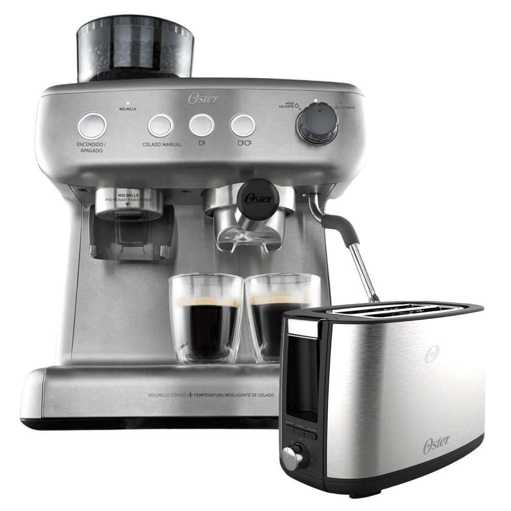 Kit Cafeteira Espresso Xpert E Torradeira Inox Oster 110V