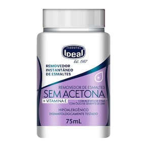 Removedor de Esmaltes Instantâneo Ideal Sem Acetona com 75ml