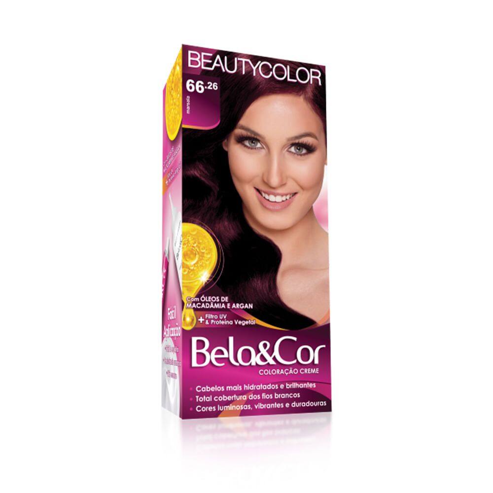 Tintura Creme Bela&Cor Marsala 66.26 Kit