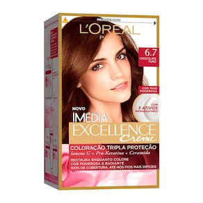Tintura Creme Imédia Excellence L`oréal Chocolate Puro 6.7 Kit