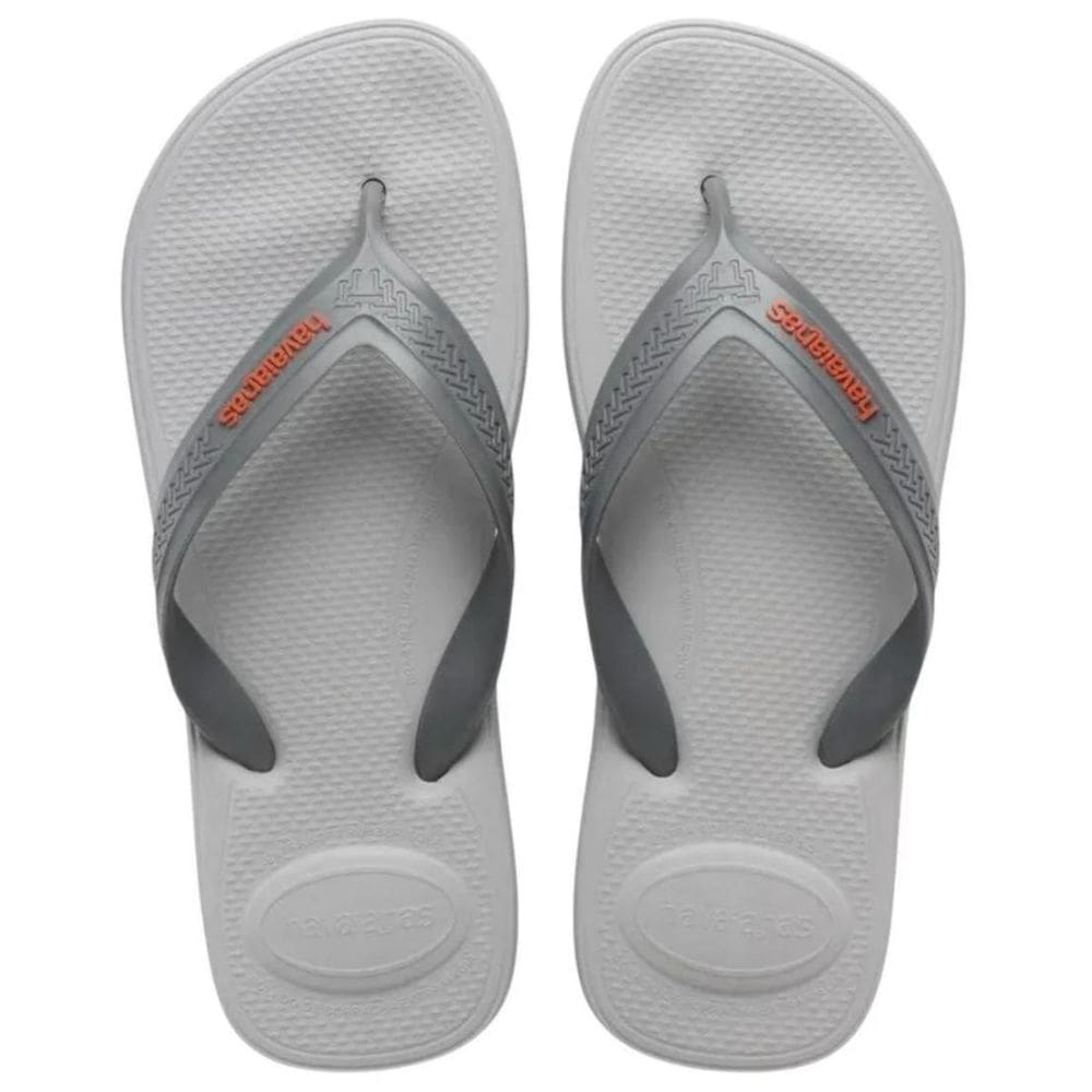 Chinelo Havaianas Top Max Comfort Masculino - Cinza e Laranja
