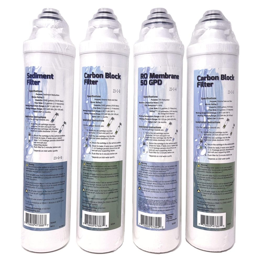 Kit de filtro de reposição Pura/Aqua flo QCRO 50 GPD