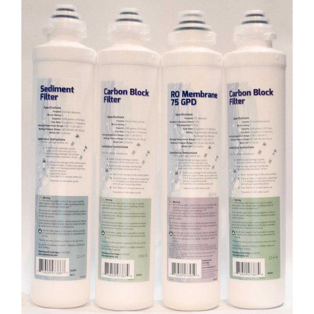 Kit de filtro Pura/Aquaflo QCRO de substituição completa 75 GPD