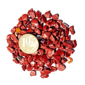 20g Jaspe Vermelho Rolado Pedra Natural Areia 3 a 8mm Tipo B