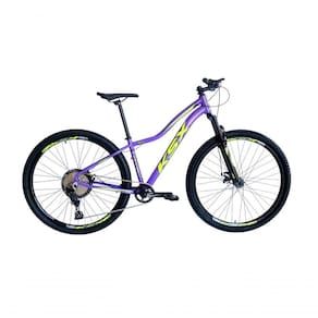 Bicicleta Aro 29 Ksx Sd7 Feminina 12v Garfo Com Trava K7 11/50 Freios Hidráulicos Kit 1x12 - Lilas/amarelo Tam. 17