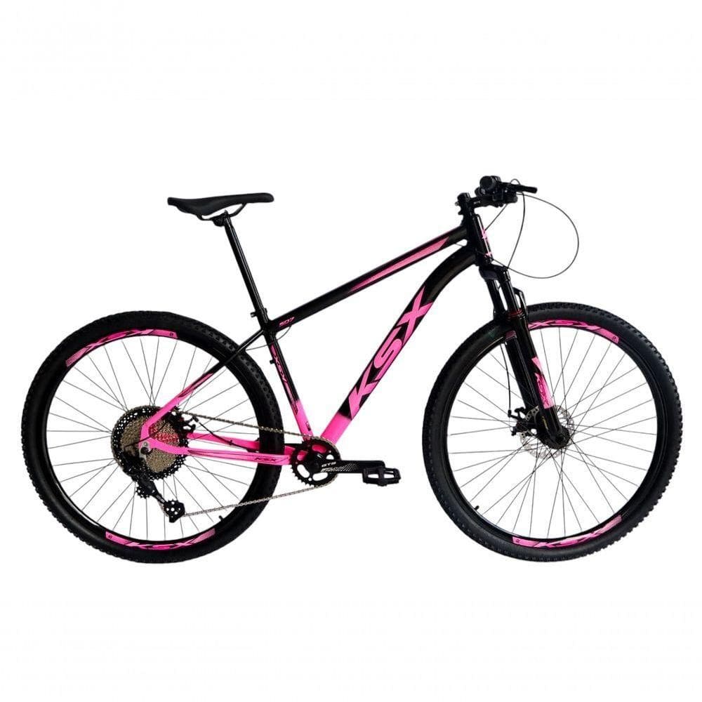 Bicicleta Aro 29 Ksx Sd7 12v Garfo Com Trava K7 11/50 Freios Hidráulicos Kit 1x12 - Rosa/preto Tam. 15