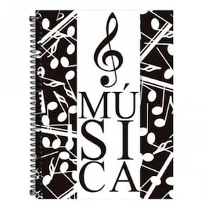 Caderno Univ Espiral 70 Folhas Música Pentagramas Romitec