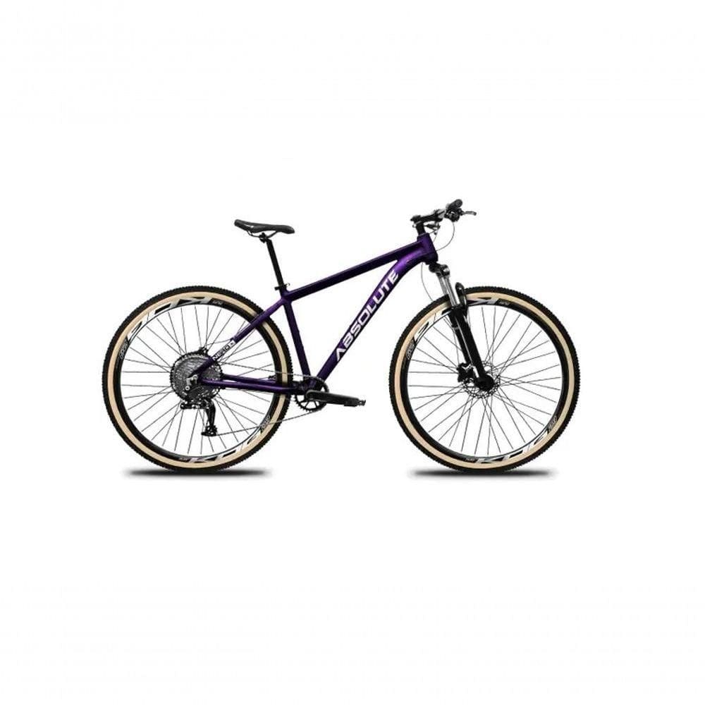 Bicicleta Aro 29 Absolute Nero 5 Aluminio 12v Garfo C/trava K7 Freios Hidráulicos Kit 1x12 Pneu C/faixa - Roxo Tam.13.8