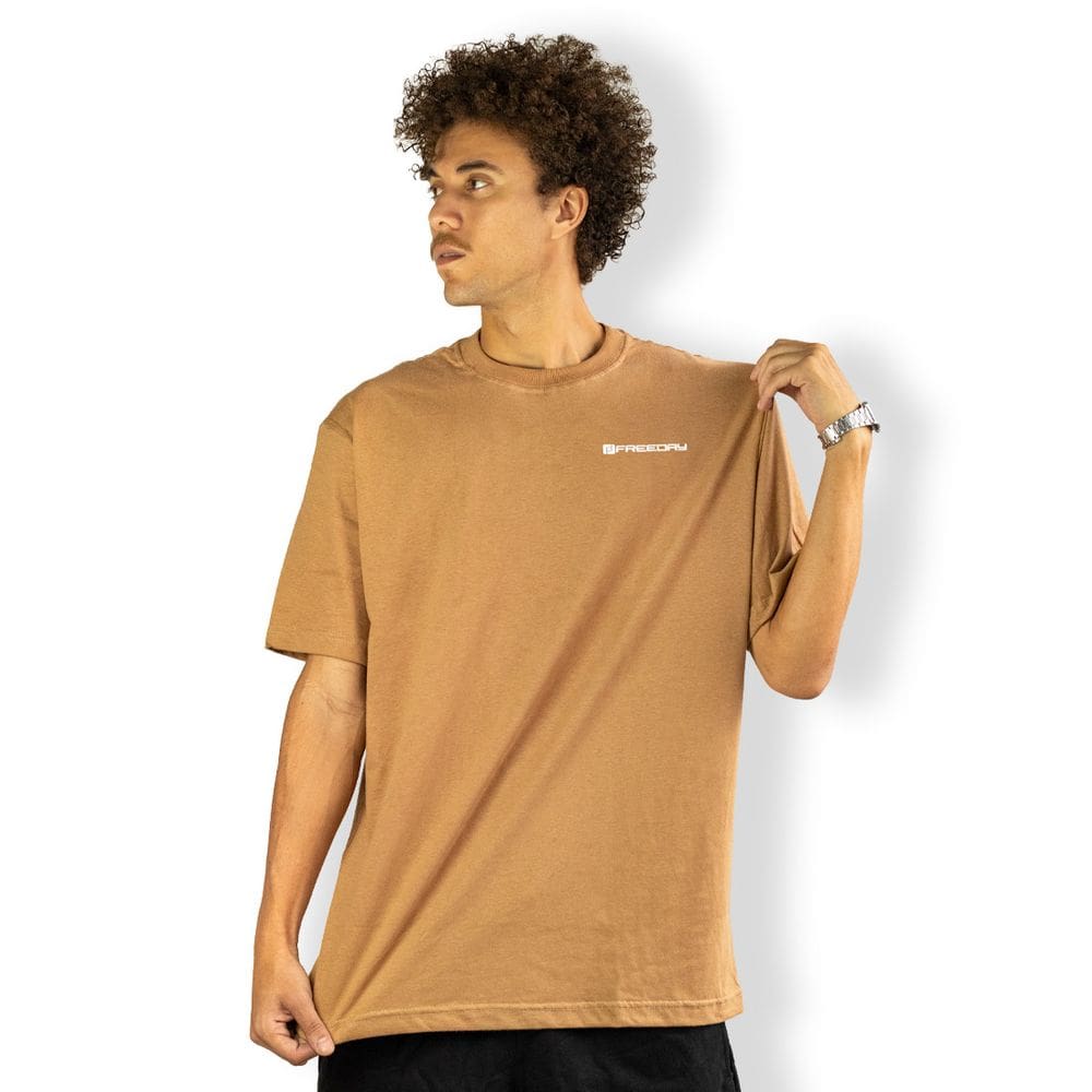 Camiseta Freeday Relevo Bege