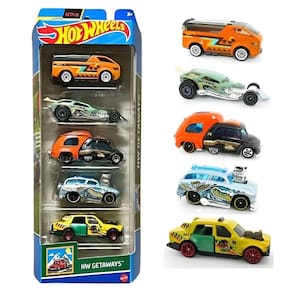 Carrinhos Hot Wheels HW Getaways 1806 com 5 Carros- Mattel
