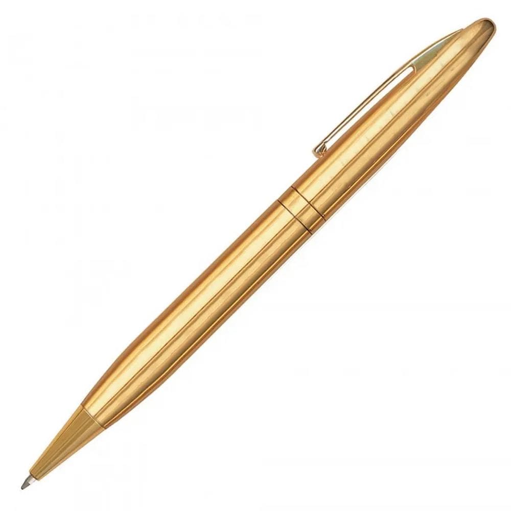 Caneta Parker Crown Dourada Média Azul 138mm