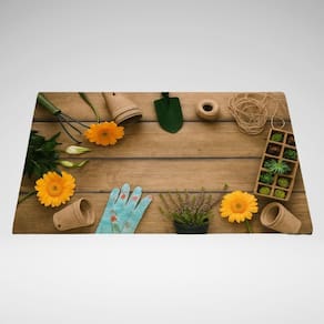 Tapete Porta Entrada Decorativo Antiderrapante 65X45 Jardim