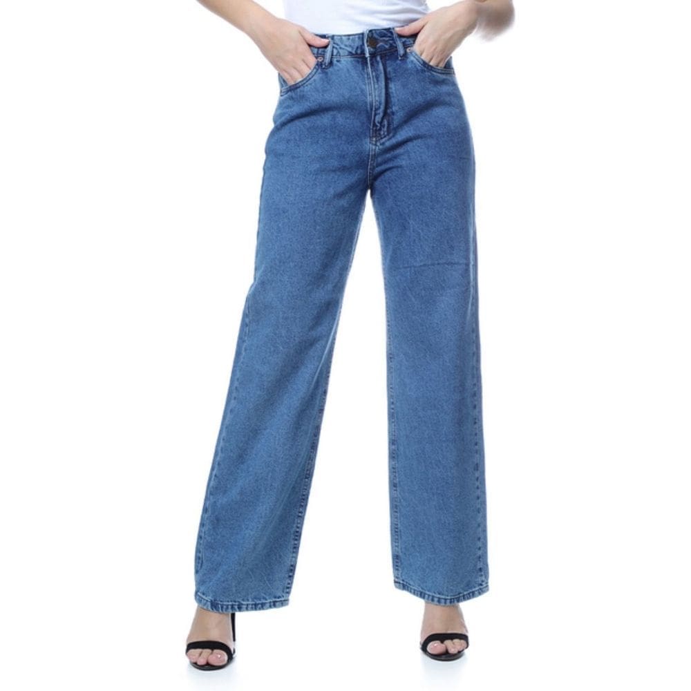 Calça Jeans Feminina Wide Leg USTOP
