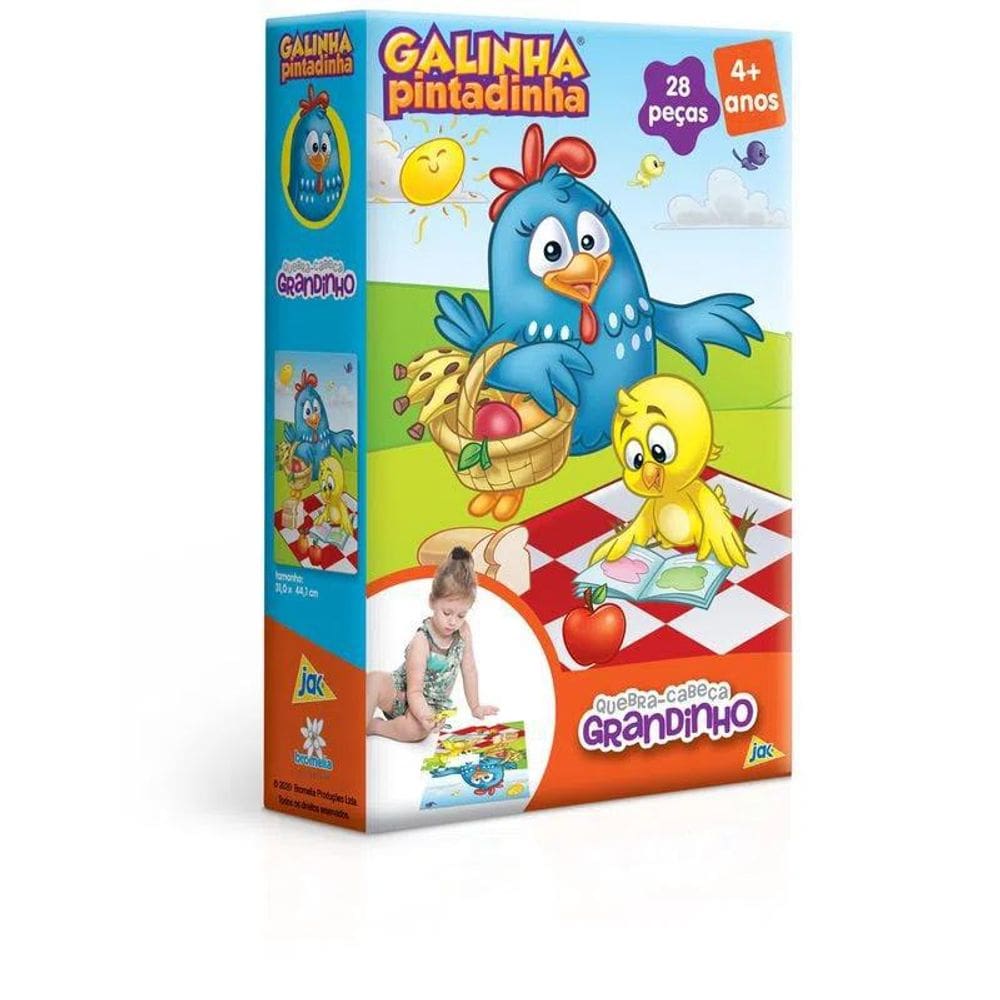 Quebra-Cabeça Galinha Pintadinha 28 Peças Grandes