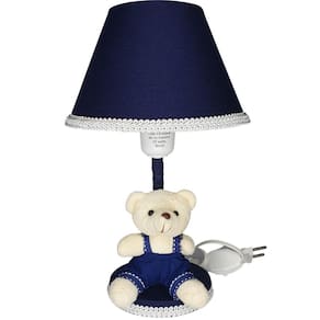 Abajur Infantil Ursinho Base de Madeira 28cm - 110V/220V