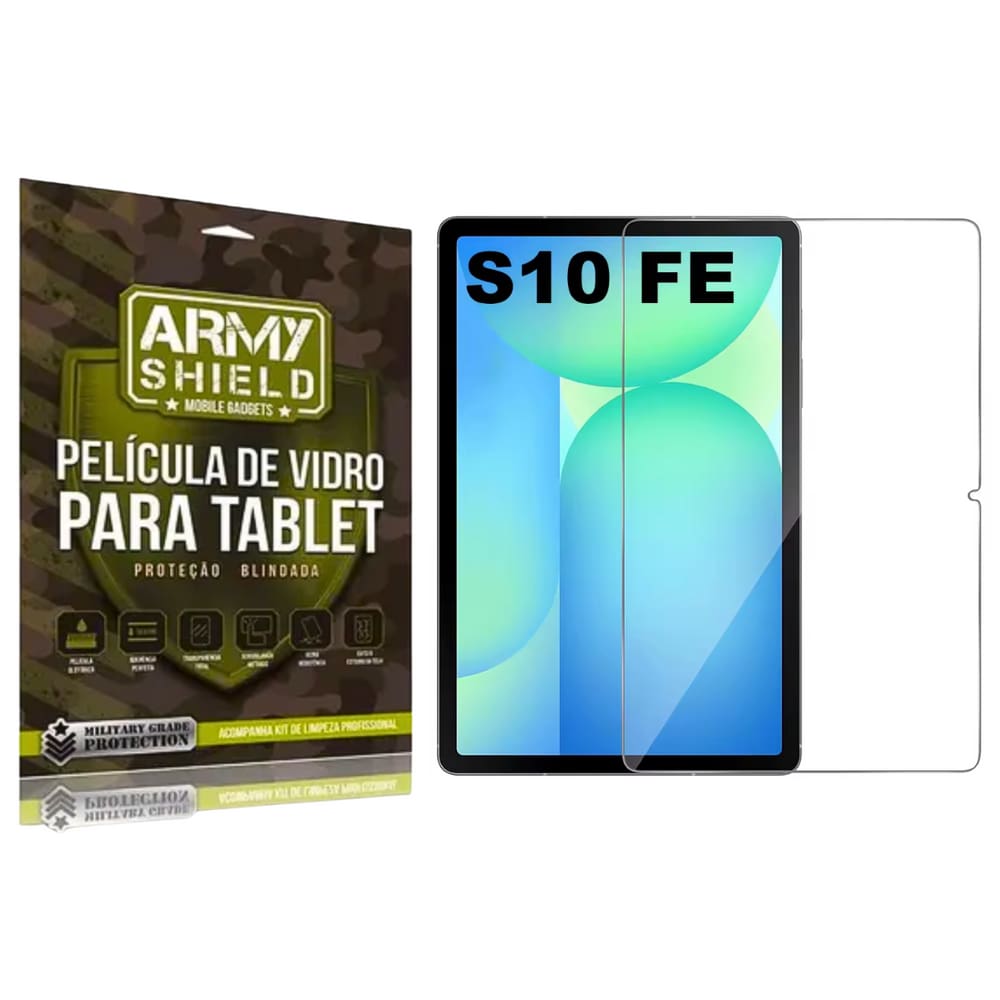 Película de Vidro Blindada Para Tablet Galaxy Tab S10 Fe 10,9 - Armyshield