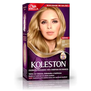 Tintura Creme Koleston Wella Louro Cinza Claro 81 Kit