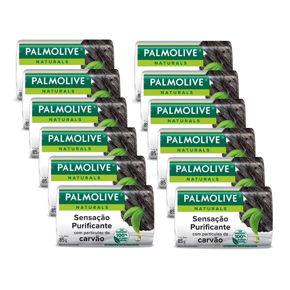 Kit 12X Sabonete em Barra Palmolive Naturals Sensação Purificante 85g