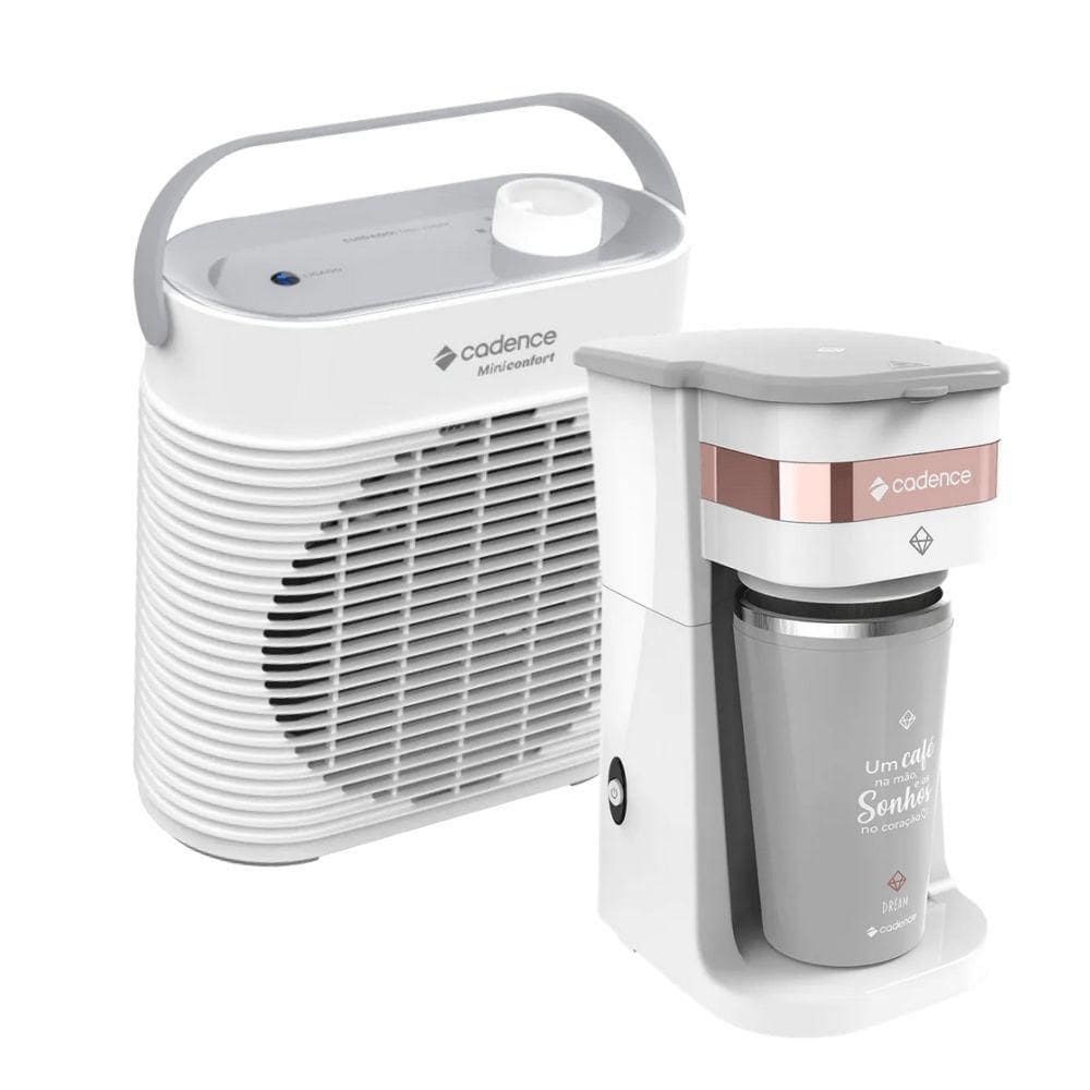 Kit Cadence Aquecedor Miniconfort E Cafeteira Dream Rosé Gold 110V