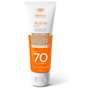 Protetor Solar Actine Colors Pele Morena FPS 70 Toque Seco 40g