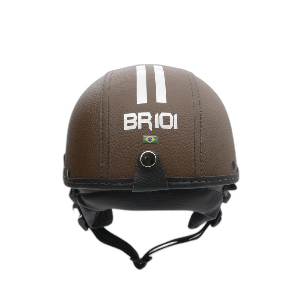 Capacete Coquinho Br 101 Marrom Cristal M - Scooter/Bike