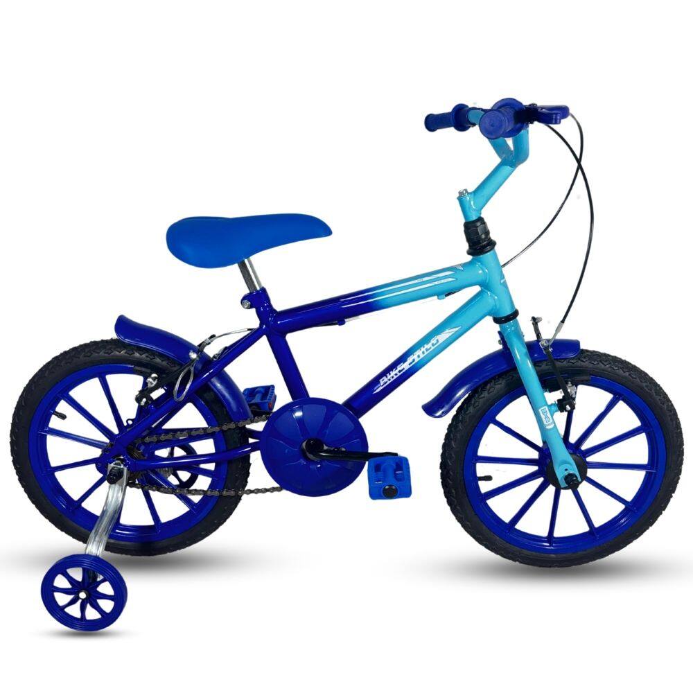Bicicleta Aro 16 Infantil Passeio Criança Masculina Azul