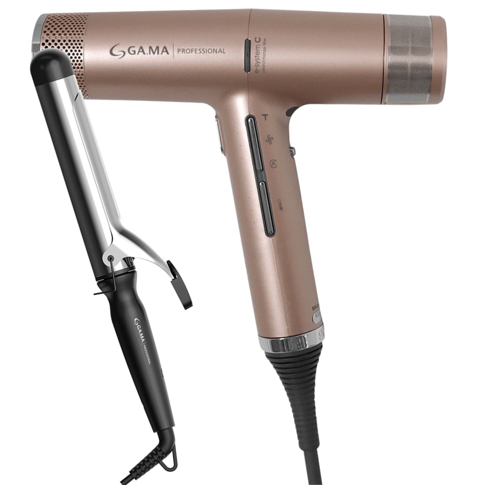 Kit Secador iQ3 Rose e Modelador Salon Curl 38mm