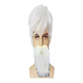 Fantasia Idoso Velho Peruca E Barba Carnaval Halloween