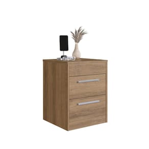 Mesa de Cabeceira Mel com Compartimento Oculto 2 Gavetas MDP Lock Art In Móveis