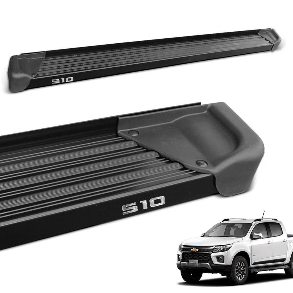 Estribo Lateral S10 Cd 2012 A 2024 Aluminio Preto A3