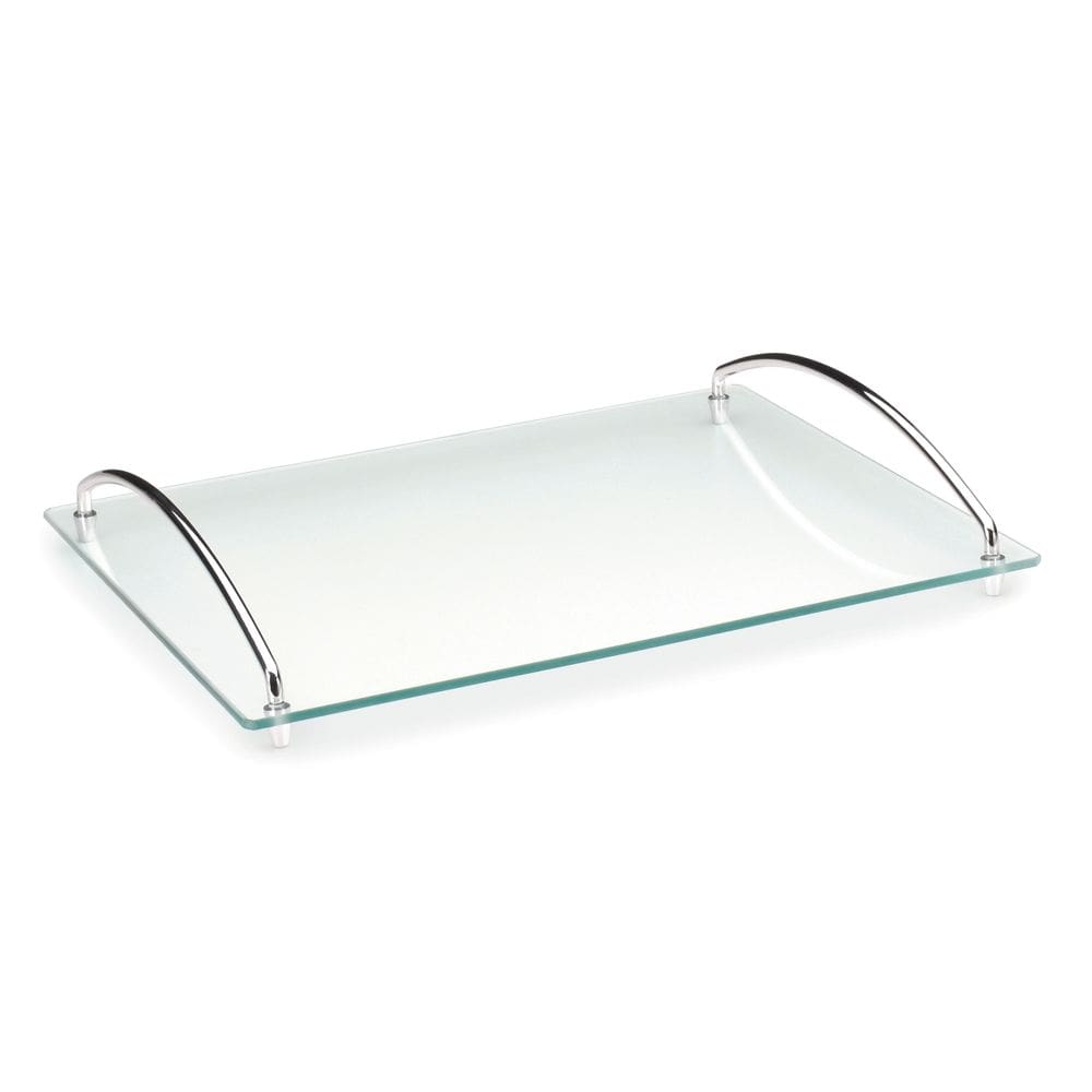 Bandeja De Vidro Decorativa Andrea 35x25Cm Bar Bebidas Forma