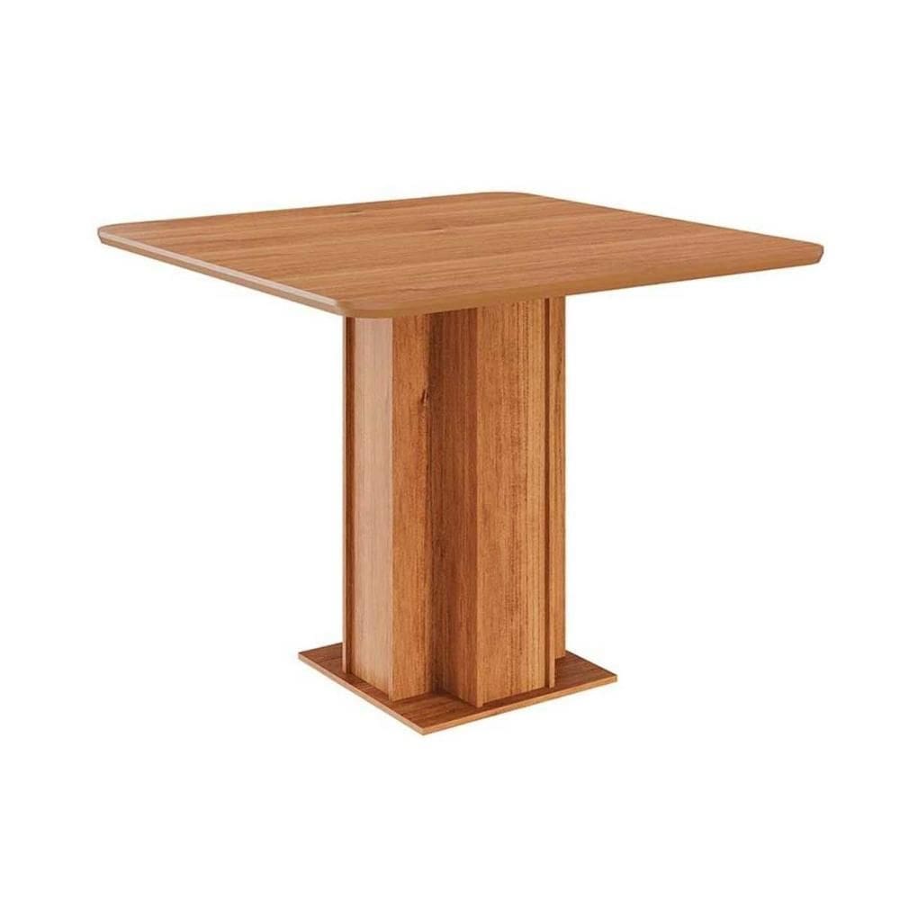 Mesa de Sala Jantar Sophia c/ Tampo Madeirado 95x95cm Cinamomo - Cimol