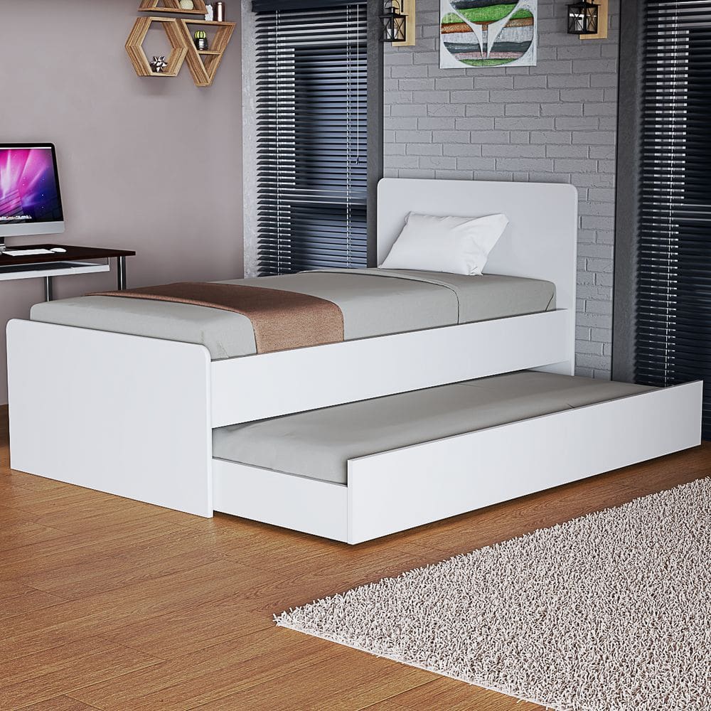 Bicama Solteiro MDF Resistente Ideal Ambientes Compactos