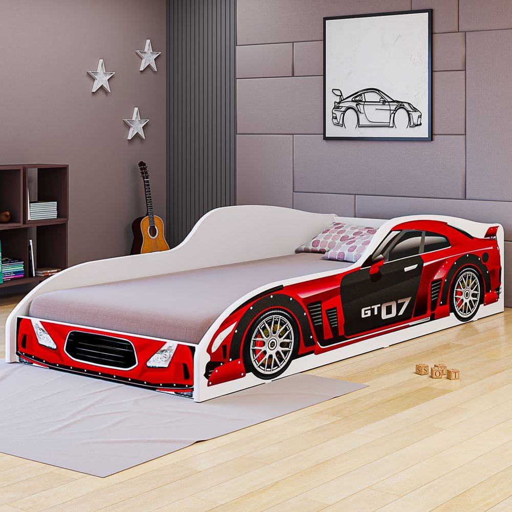Cama Solteiro Carro GT Temática Esportiva e Diversão
