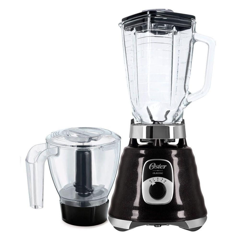 Kit Oster New Osterizer Liquidificador E Base Processadora Black 110V