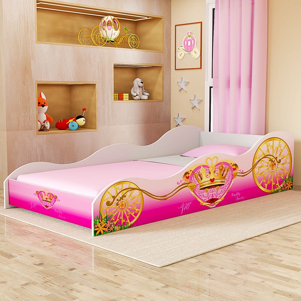 Cama Carruagem Princesa MDF Decoração Temática Perfeita