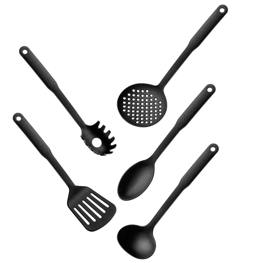 Kit de Utensílios em Nylon Com 5 Peças Preto Up Home UD214