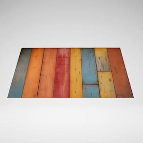 Tapete Porta Entrada Decorativo Antiderrapante 65X45 Madeira