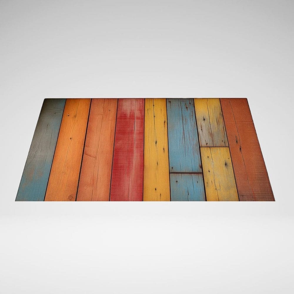 Tapete Porta Entrada Decorativo Antiderrapante 65X45 Madeira