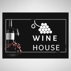 Tapete Porta Entrada Decorativo Antiderrapante 65X45 Wine