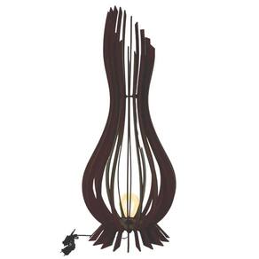Abajur Grande De Chão Ana Maria Mdf Luminária - Marrom Tamanho 75x23cm
