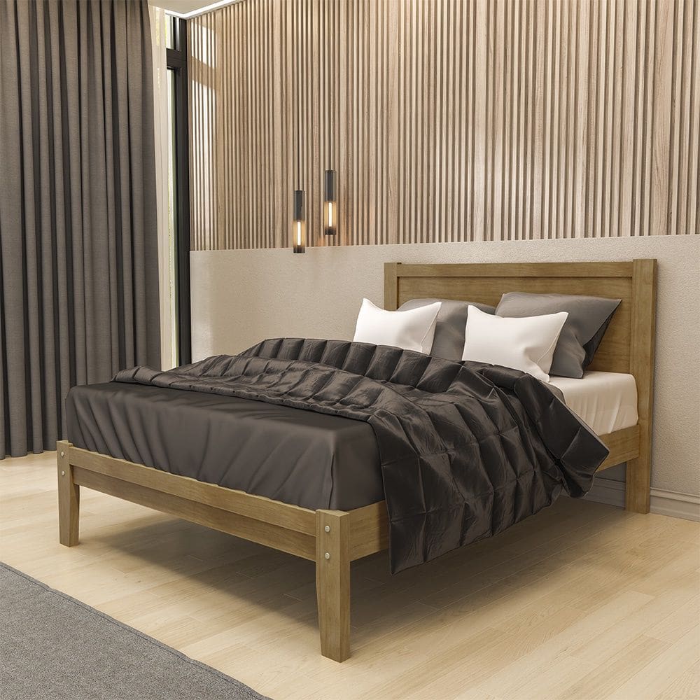 Cama Casal Queen 1,60 Linha Prata Madeira Maciça 2809FN Freijó Finestra