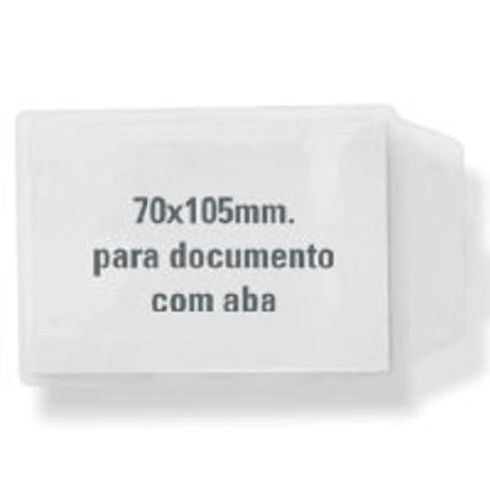 Porta Documento Para Rg Com Aba Cristal 7X10,5Cm.
